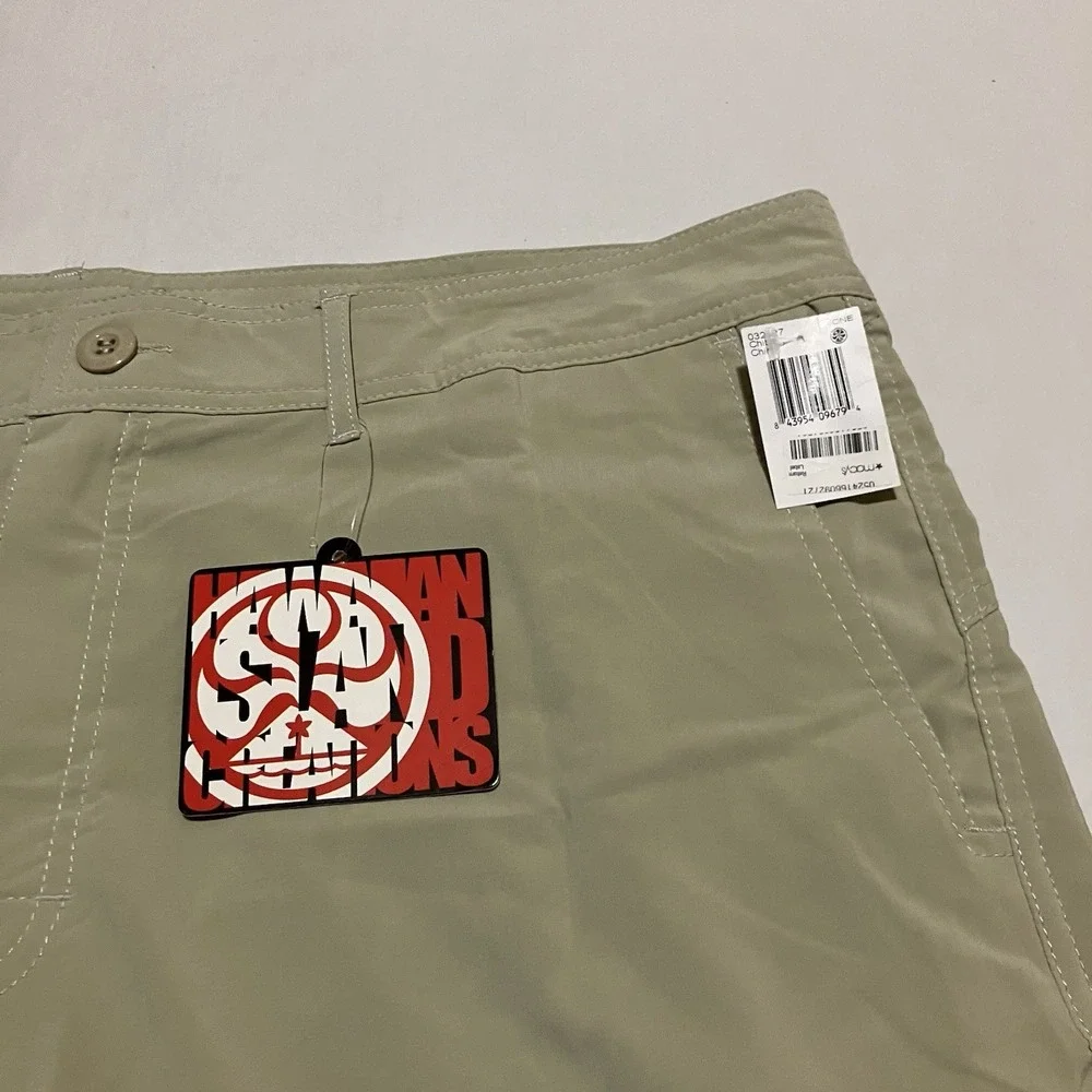 NWT Hawaiian Island Creations HIC Chiba Shorts Size 40 X 10‎ Stone Light Olive